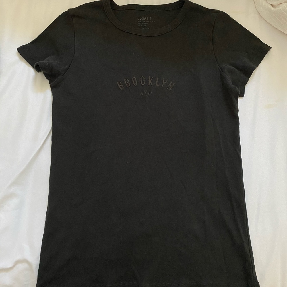 John Galt (Brandy Melville) Fitted Black NYC Tee